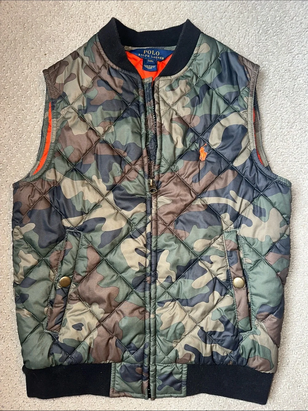 Polo Ralph Lauren Boys Quilted Camo Puffer Vest